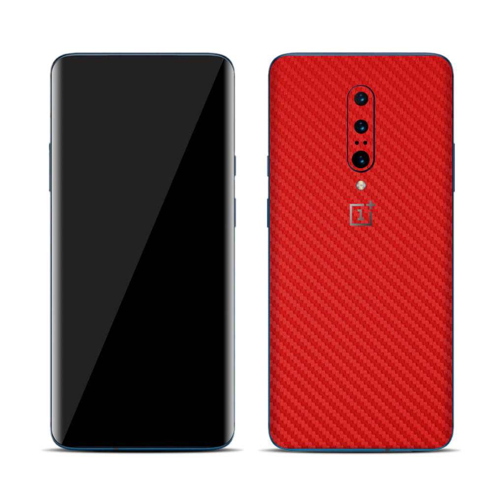 OnePlus 7 Pro Red Carbon Fibre Skins