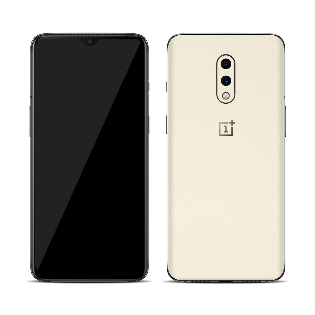 OnePlus 7 Textured Matt Cream Skins