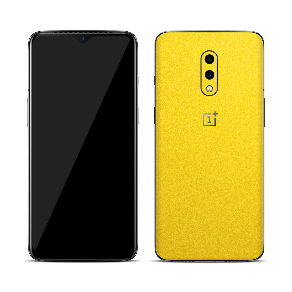 OnePlus 7 Textured Matt Yellow Skins
