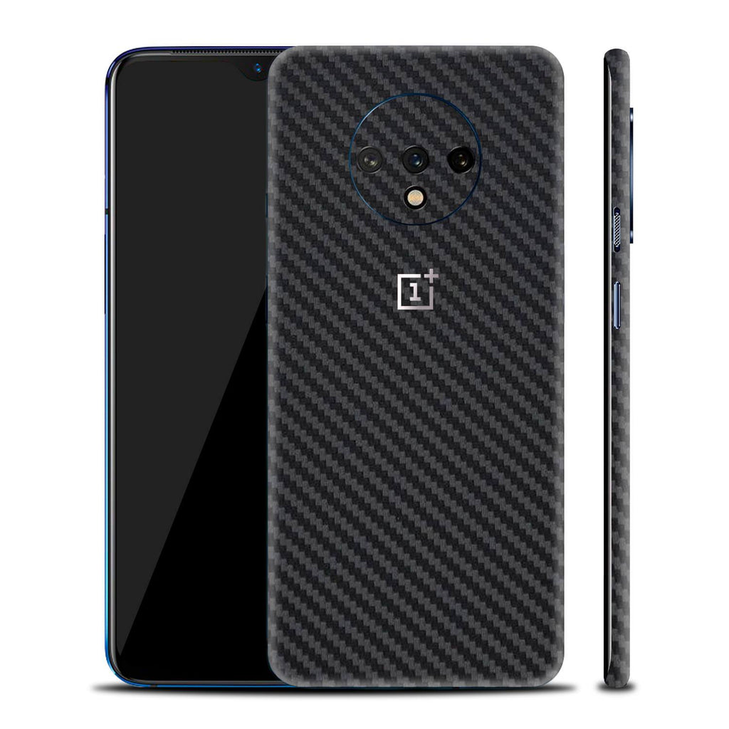 OnePlus 7T Black Carbon Fibre Skins