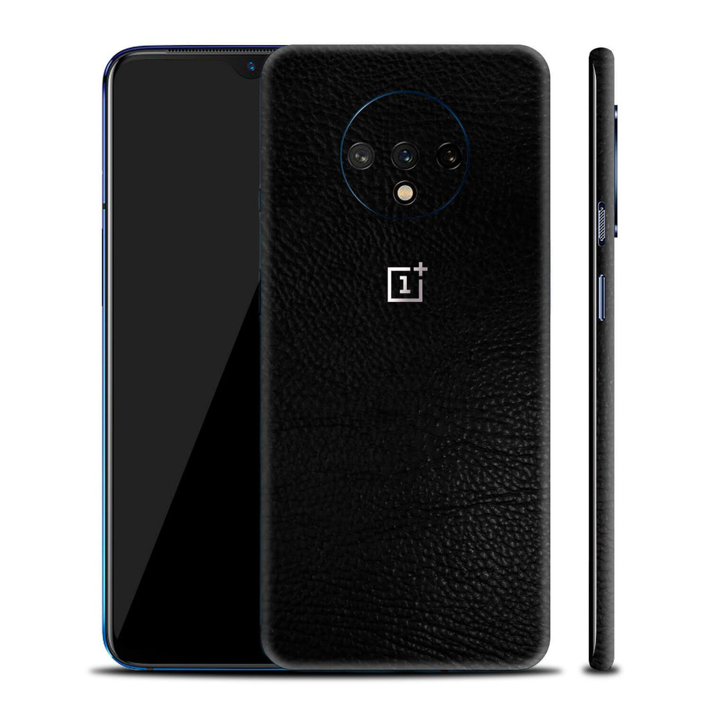 OnePlus 7T Black Leather Skins