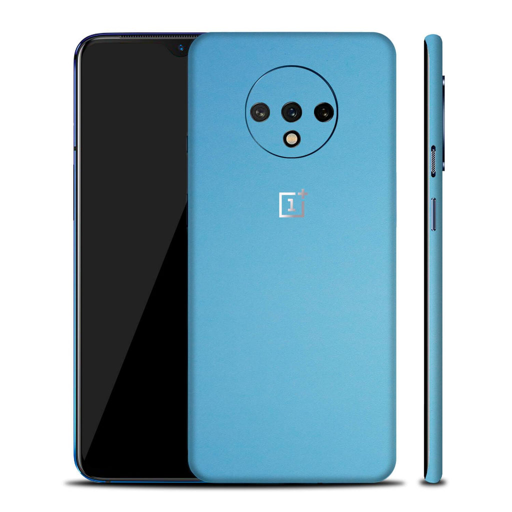 OnePlus 7T Textured Matt Light Blue Skins
