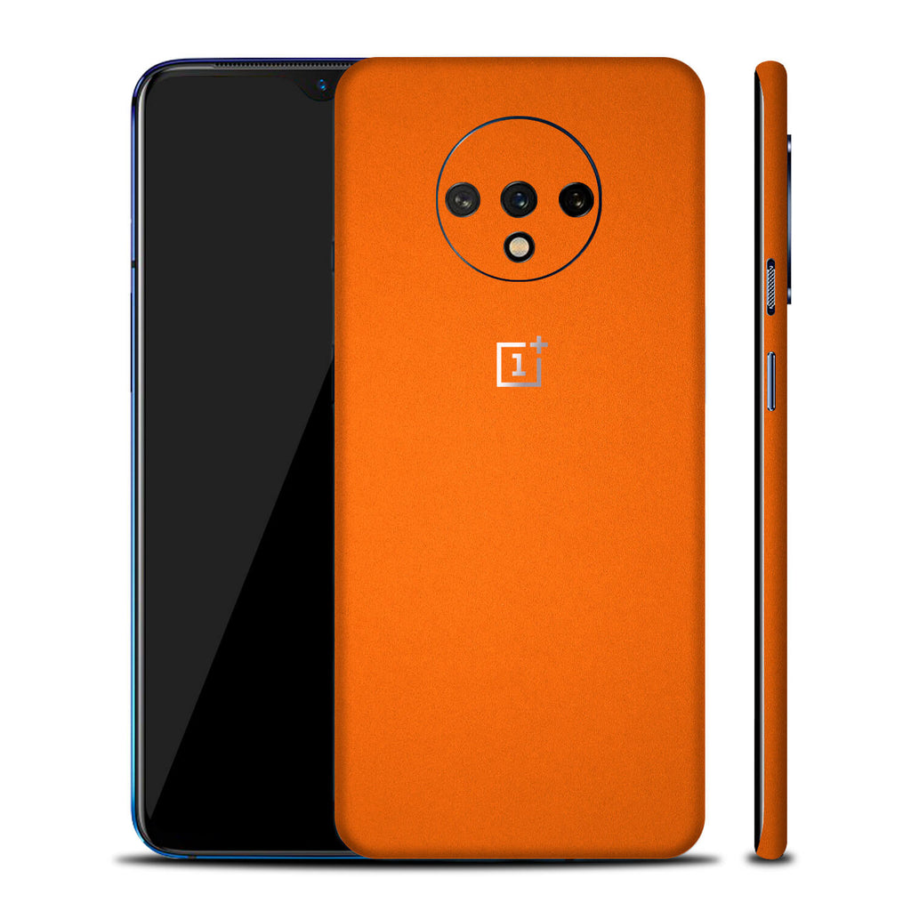 OnePlus 7T Textured Matt Orange Skins