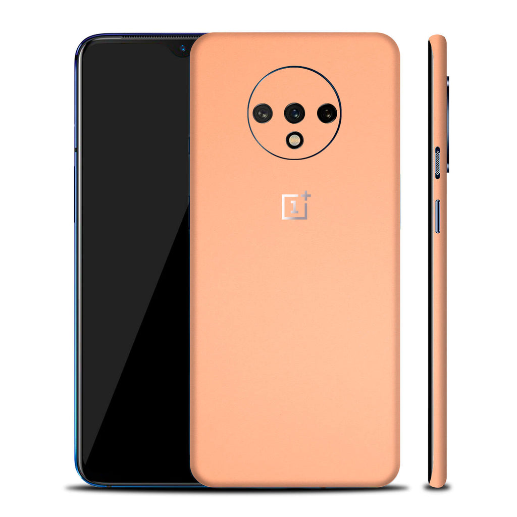 OnePlus 7T Textured Matt Peach Skins