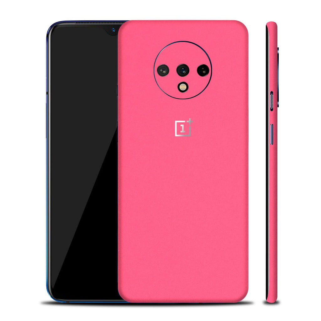 OnePlus 7T Textured Matt Pink Skins