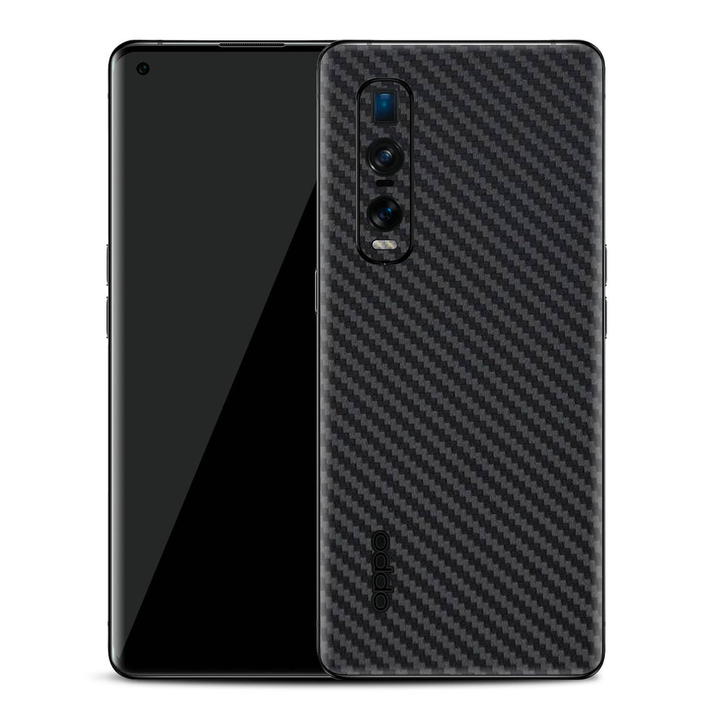 Oppo Find X2 Pro Black Carbon Fibre Skins
