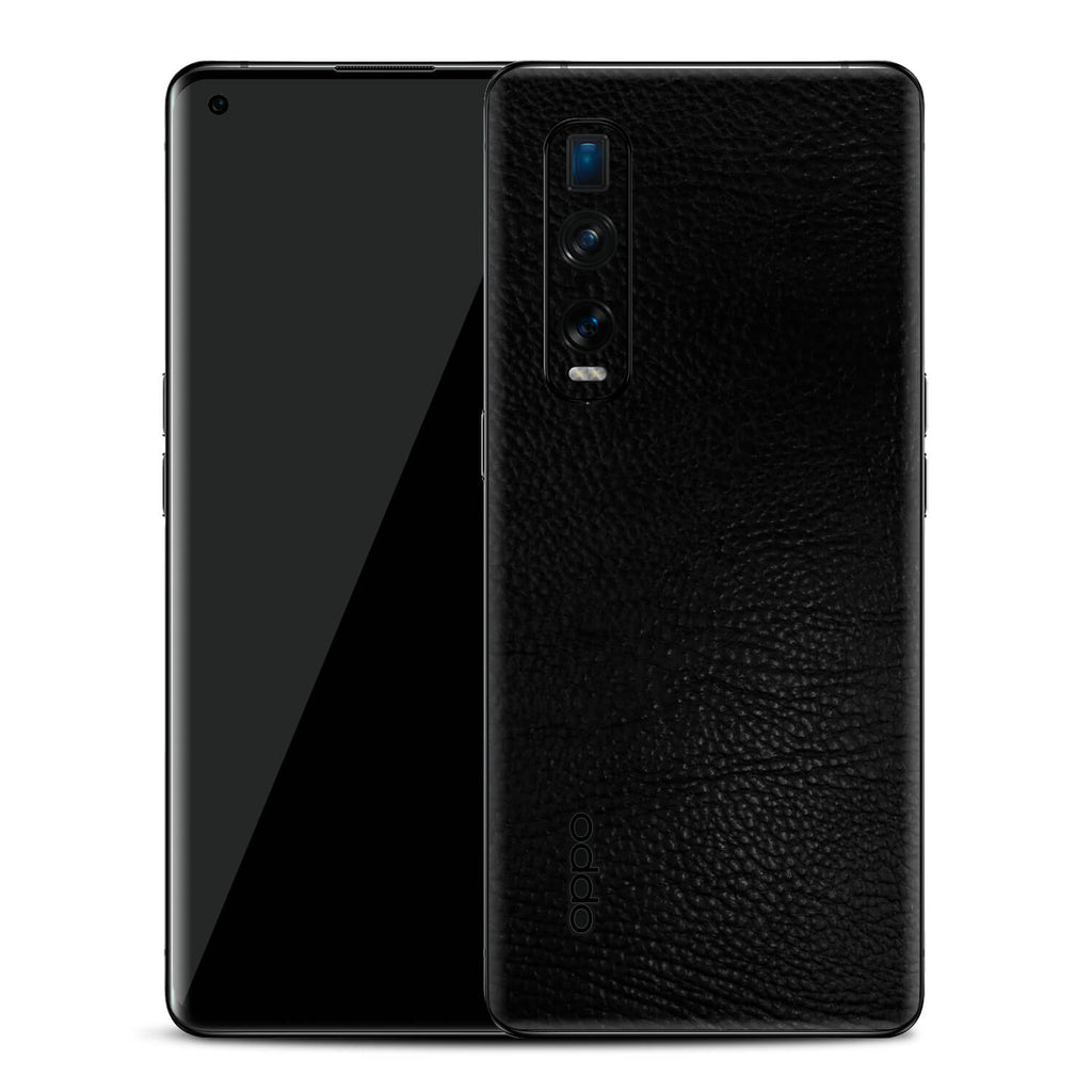 Oppo Find X2 Pro Black Leather Skins