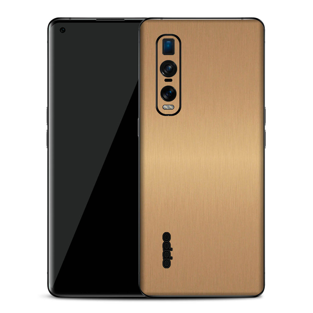Oppo Find X2 Pro Brushed Gold Skins