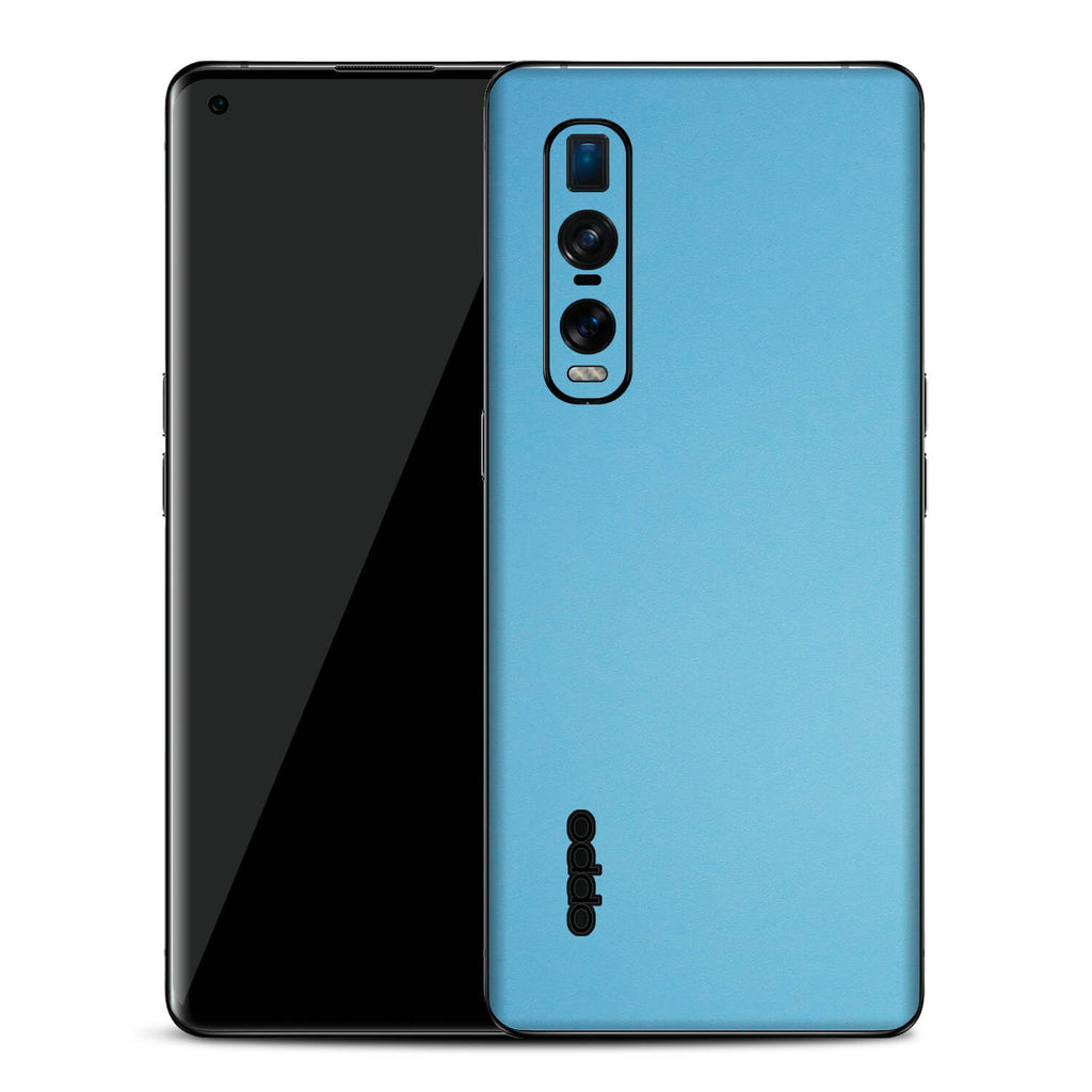 Oppo Find X2 Pro Textured Matt Light Blue Skins