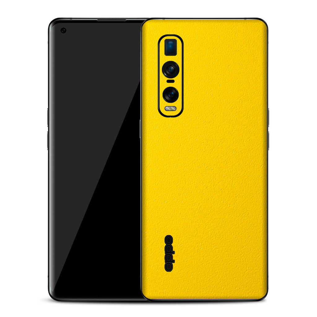 Oppo Find X2 Pro Textured Matt Yellow Skins