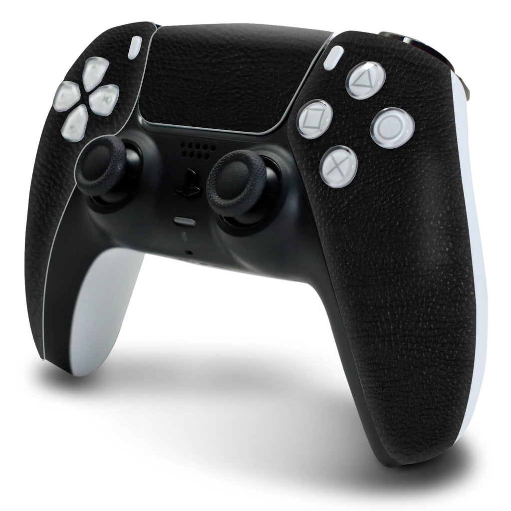 PS5 DualSense Controller Black Leather Skins