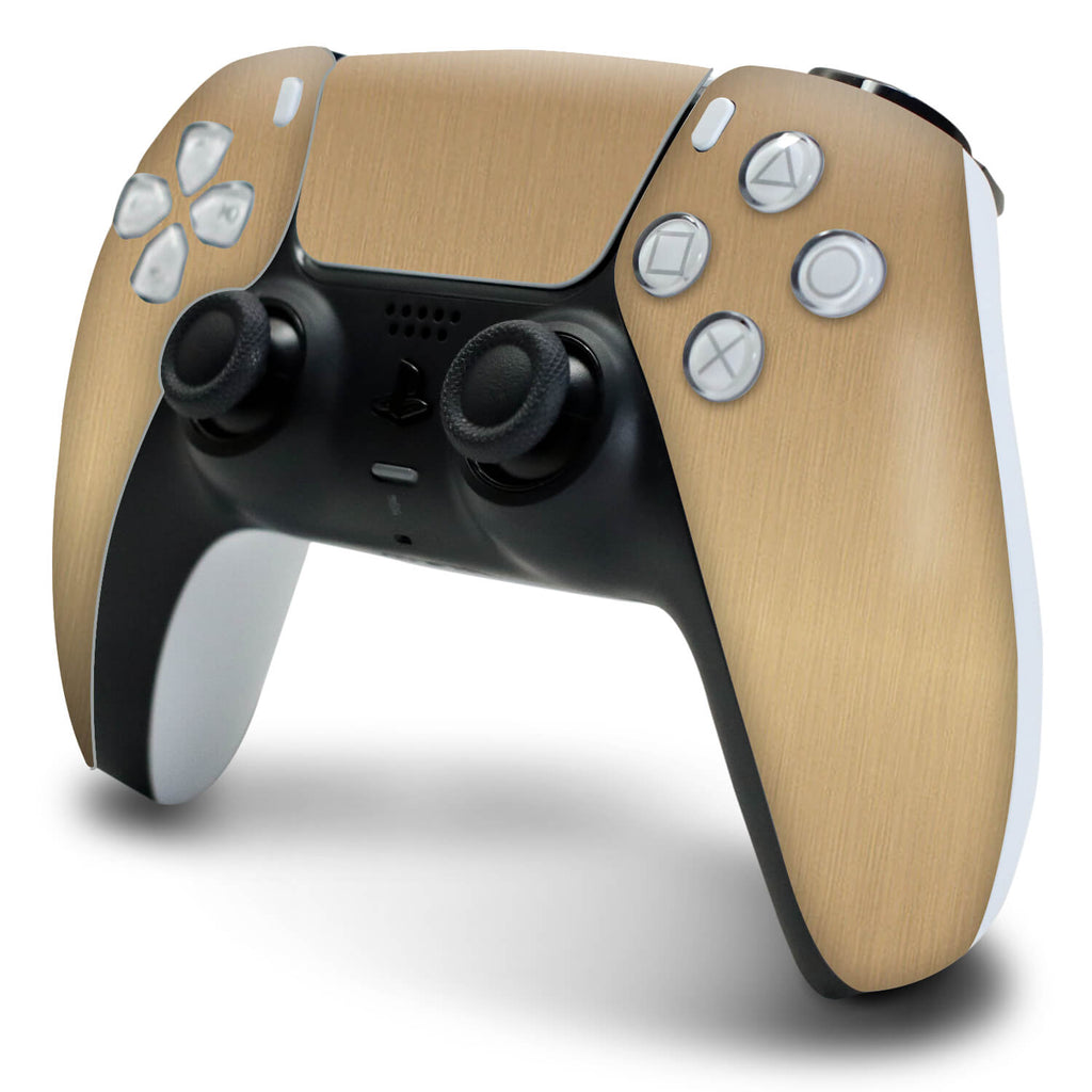 PS5 DualSense Controller Brushed Gold Skins