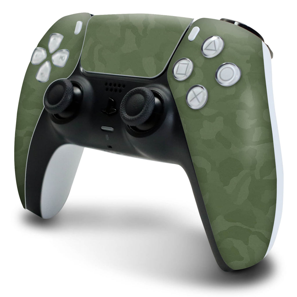 PS5 DualSense Controller Green Camo Skins