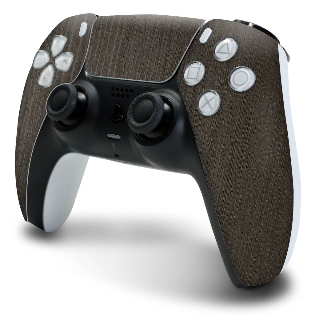 PS5 DualSense Controller Silverblack Wood Skins