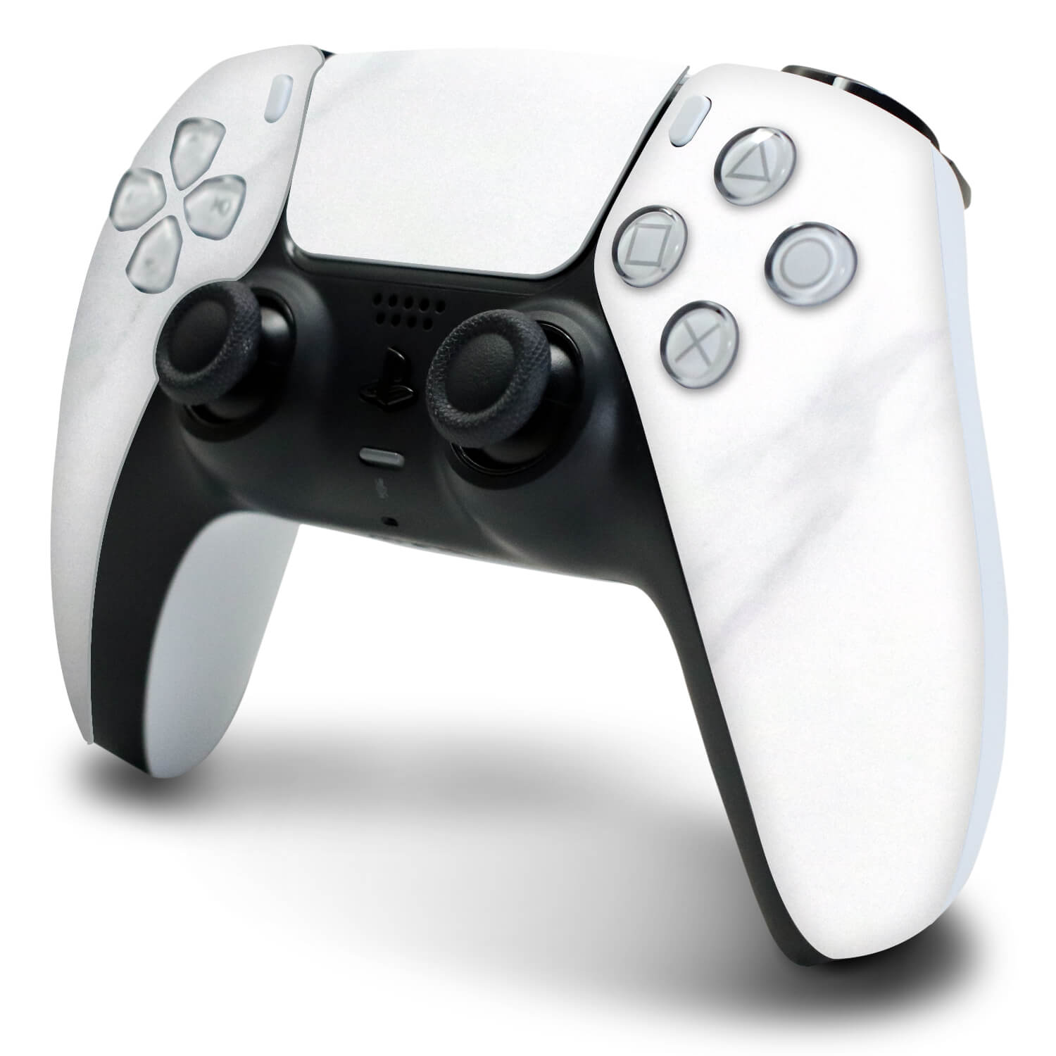 PS5 DualSense Controller White Marble Skins