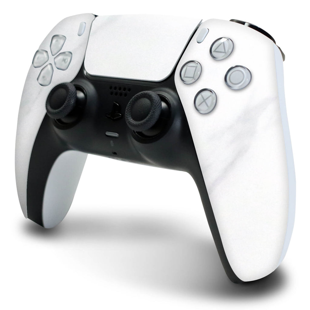PS5 DualSense Controller White Marble Skins