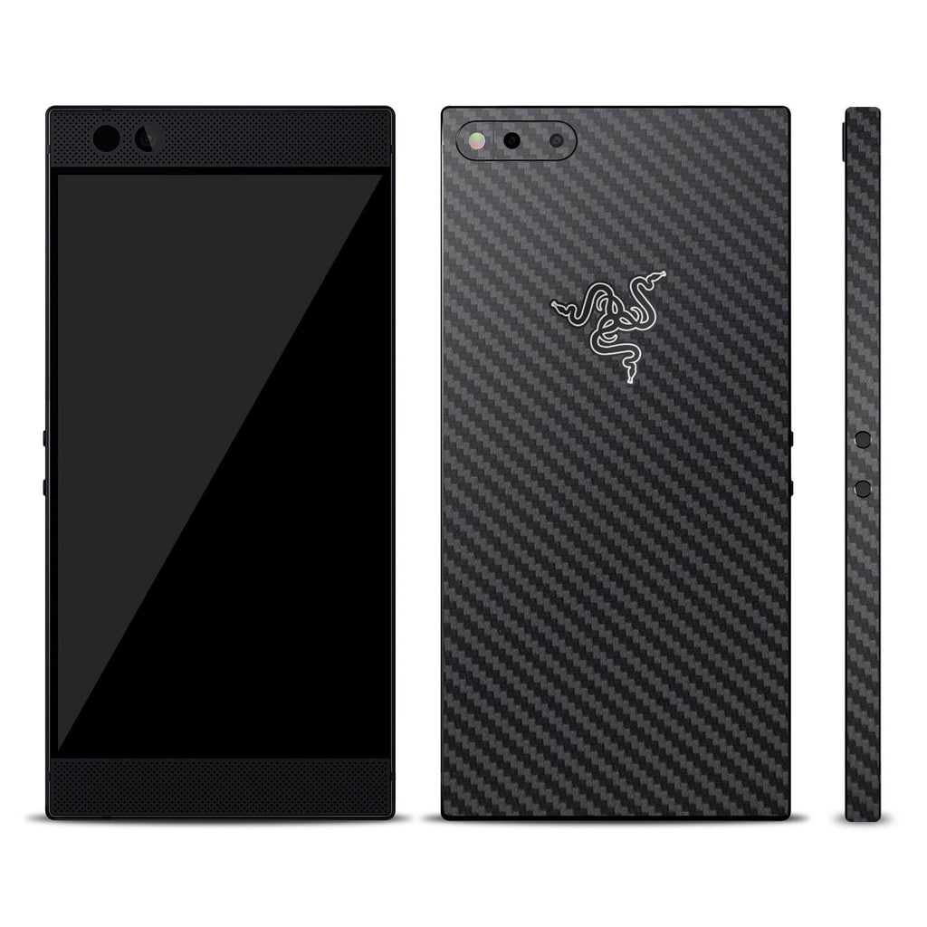 Razer Phone Black Carbon Fibre Skins
