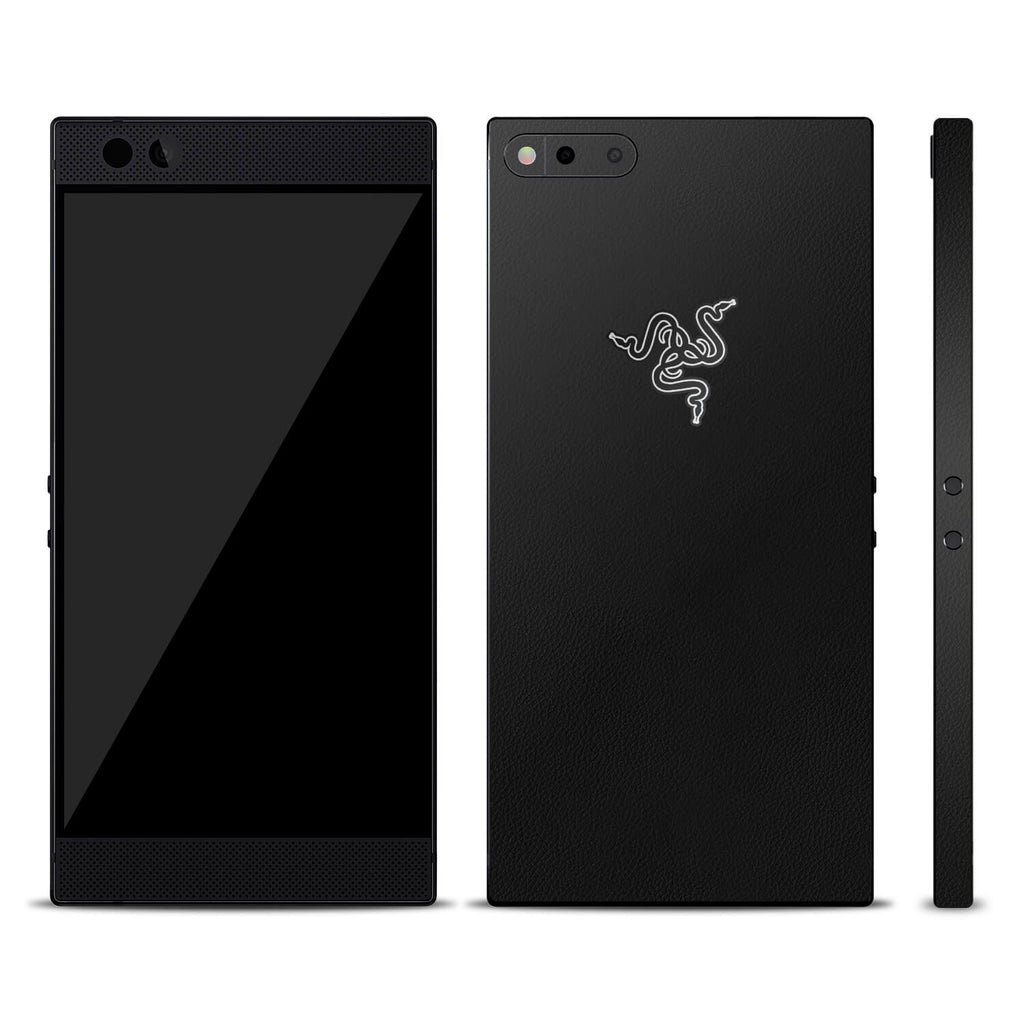 Razer Phone Black Leather Skins