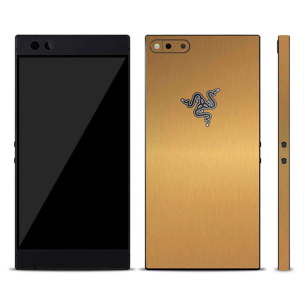Razer Phone Brushed Gold Skins