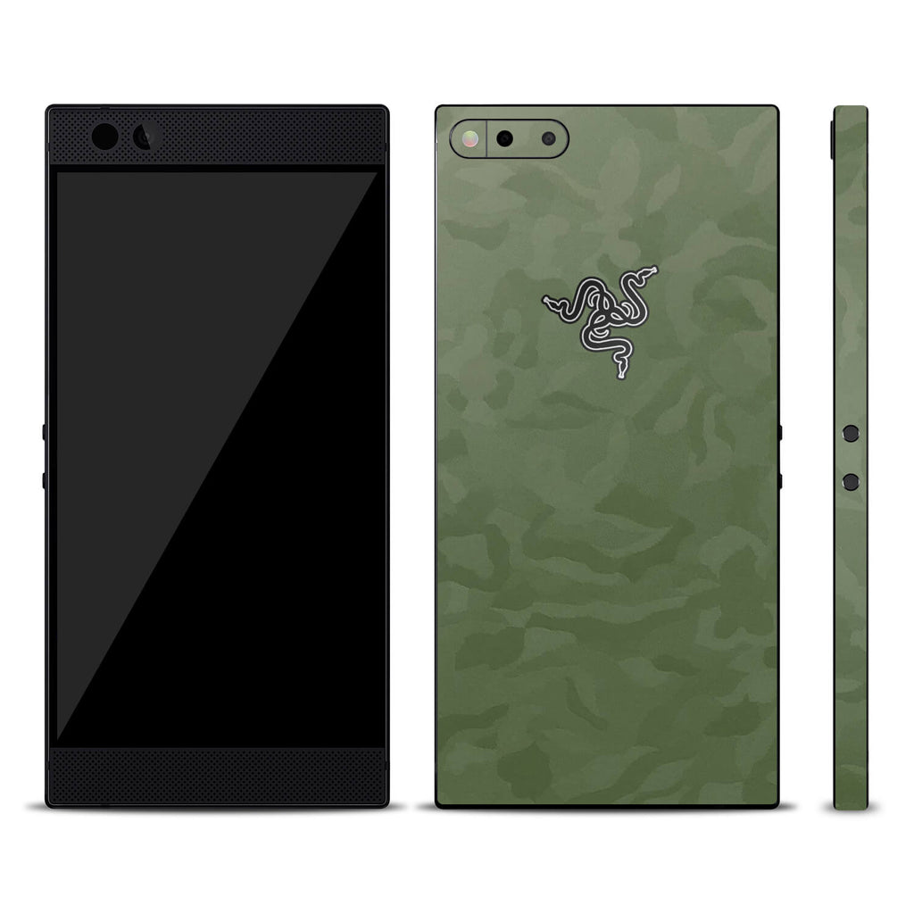 Razer Phone Green Camo Skins
