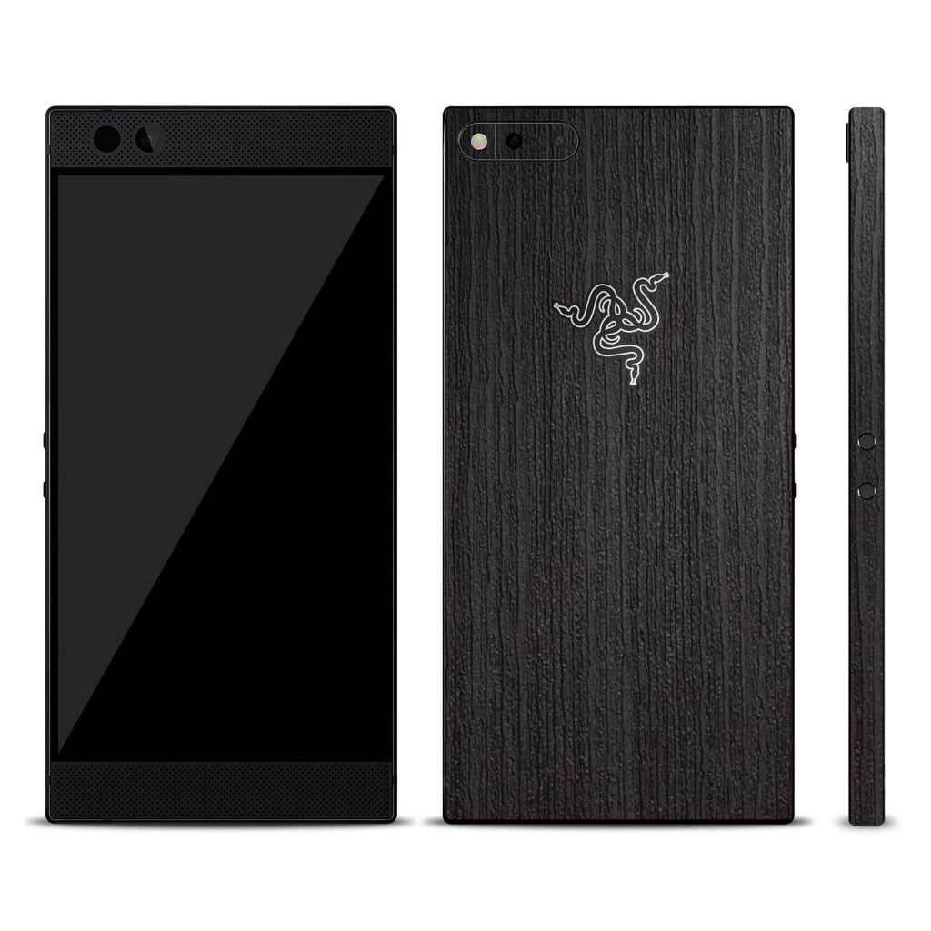 Razer Phone Silverblack Wood Skins