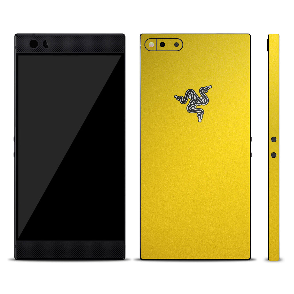 Razer Phone Textured Matt Yellow Skins