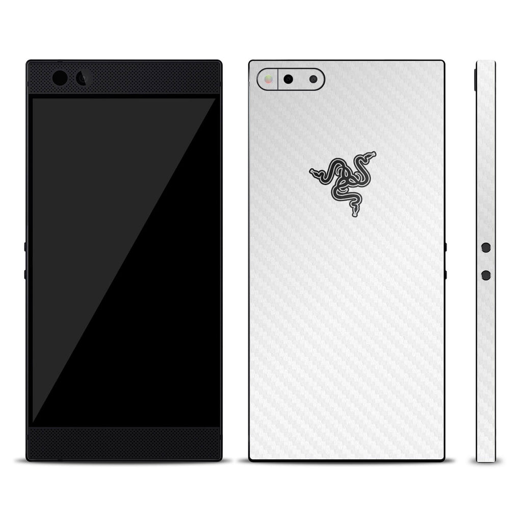Razer Phone White Carbon Fibre Skins