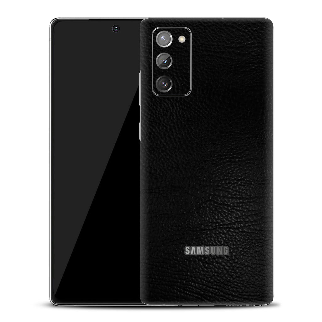 Samsung Galaxy Note 20 Black Leather Skins