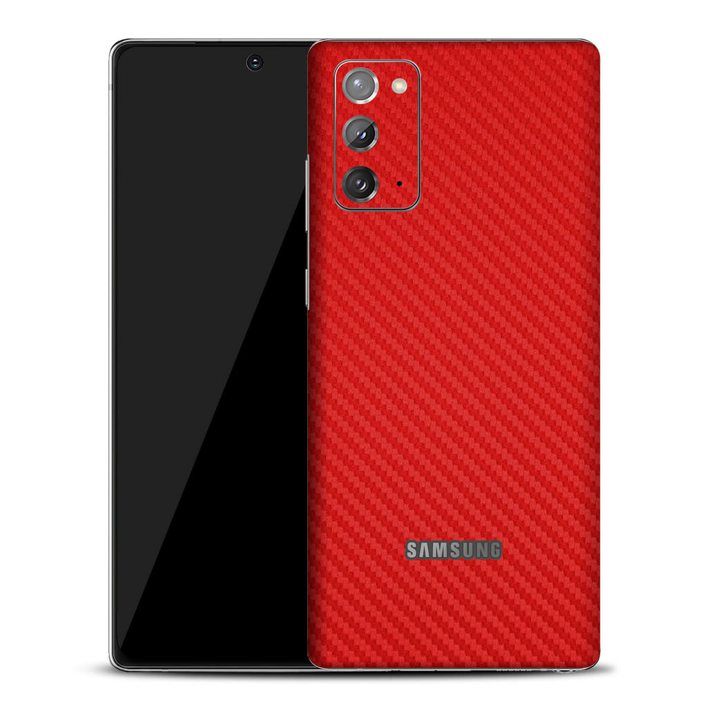 Samsung Galaxy Note 20 Red Carbon Fibre Skins
