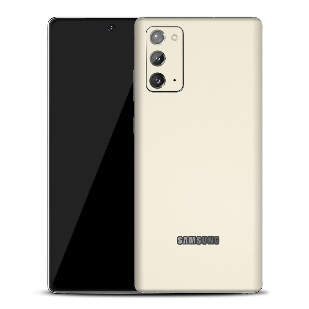 Samsung Galaxy Note 20 Textured Matt Cream Skins