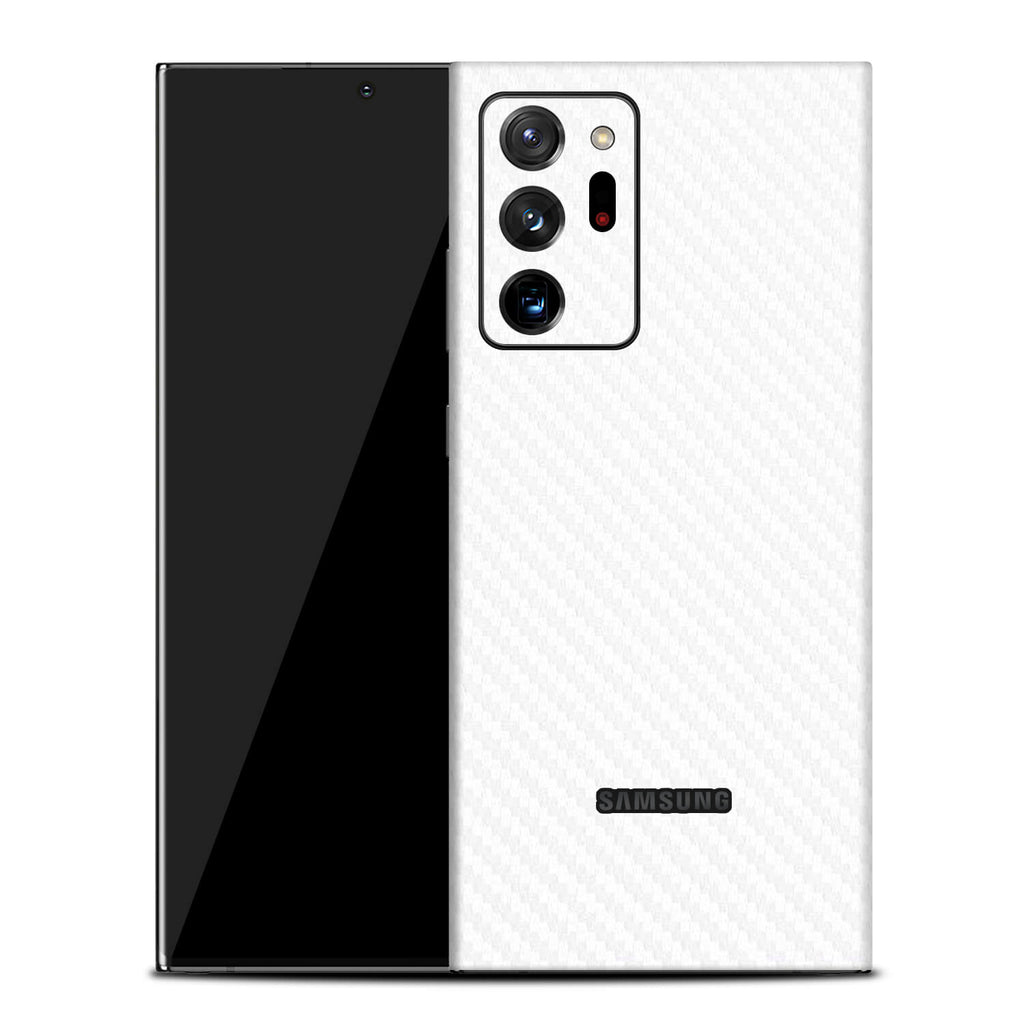 Samsung Galaxy Note 20 Ultra White Carbon Fibre  Skins