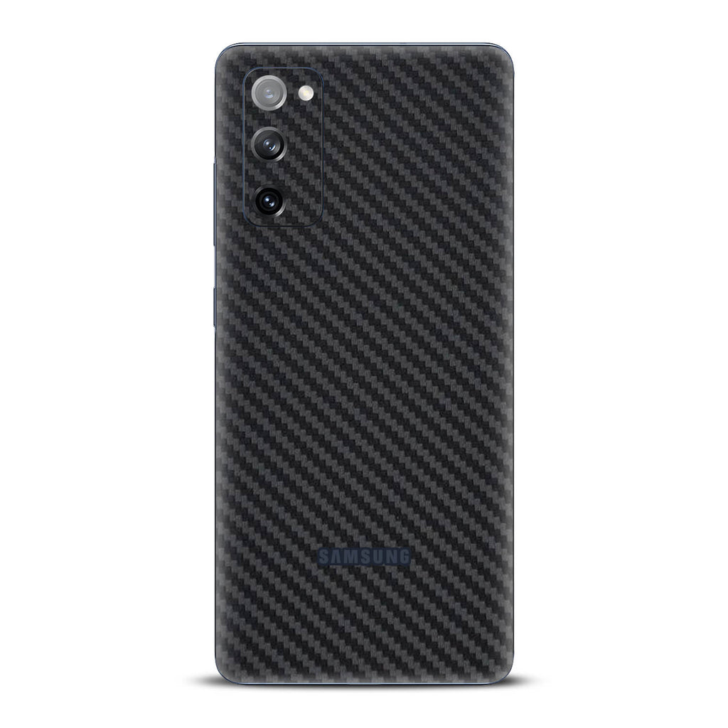 Samsung Galaxy S20 FE Black Carbon Fibre Skins