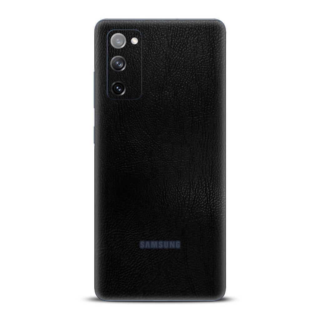 Samsung Galaxy S20 FE Black Leather Skins