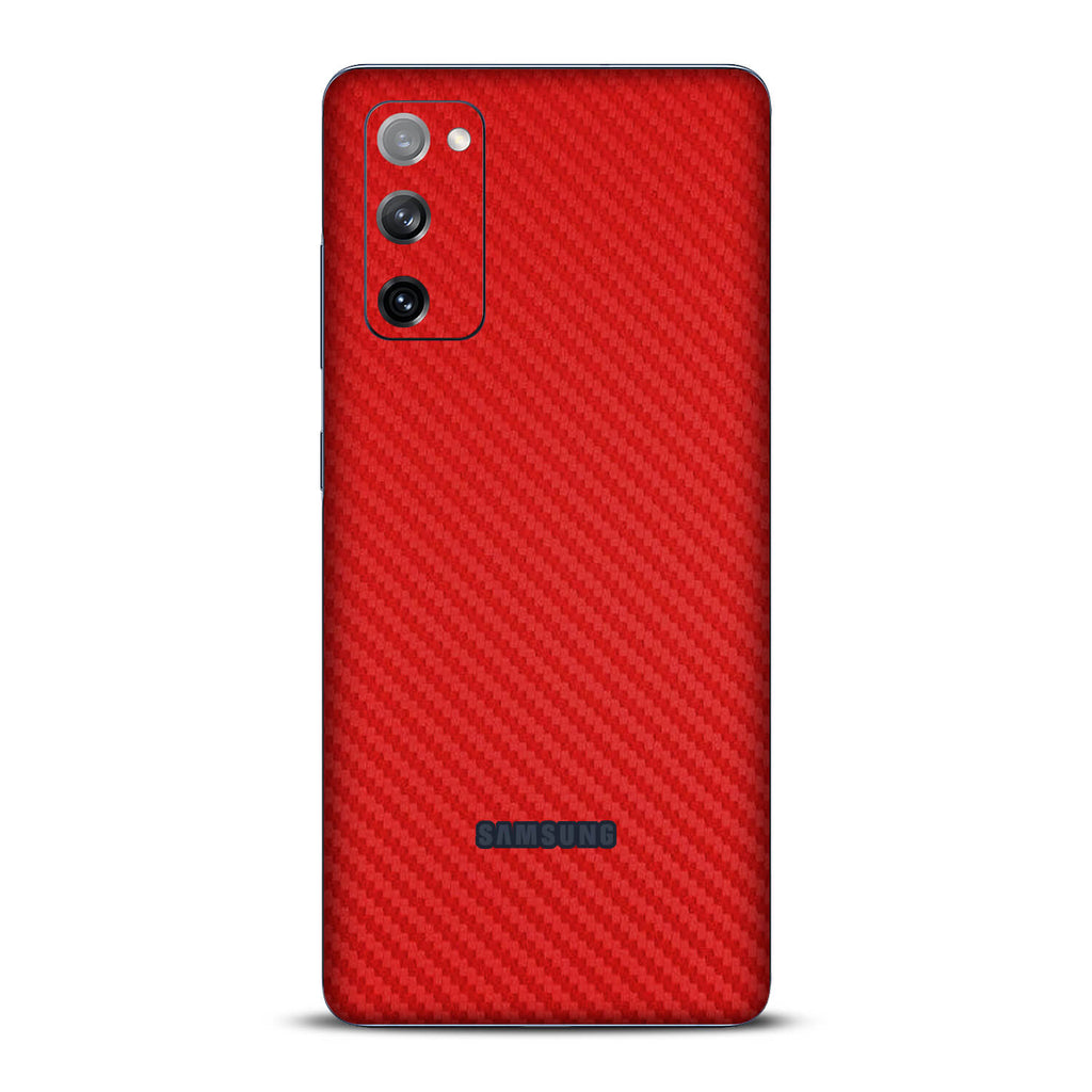 Samsung Galaxy S20 FE Red Carbon Fibre Skins