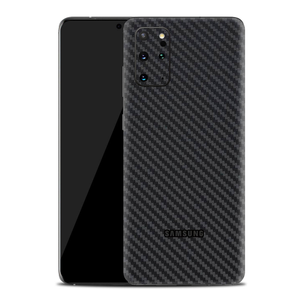 Samsung Galaxy S20 Plus Black Carbon Fibre Skins
