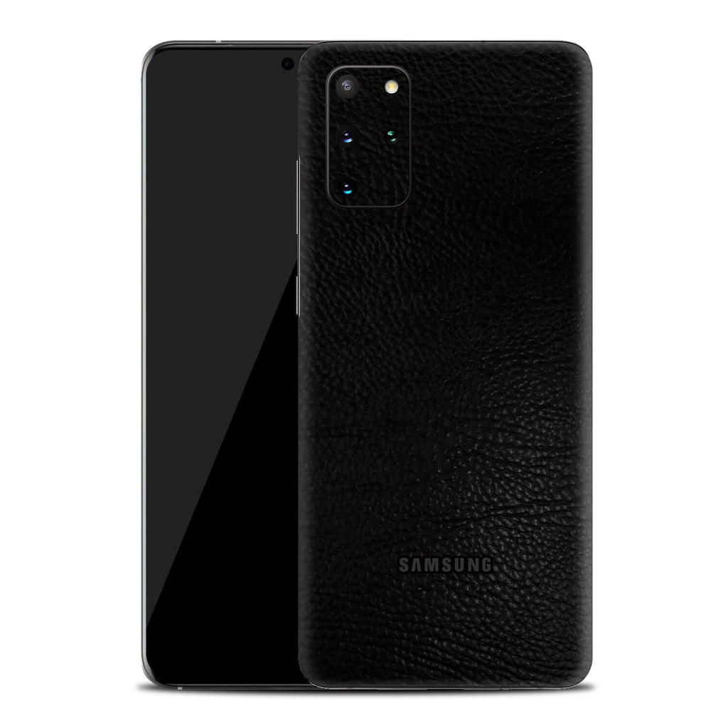 Samsung Galaxy S20 Plus Black Leather Skins