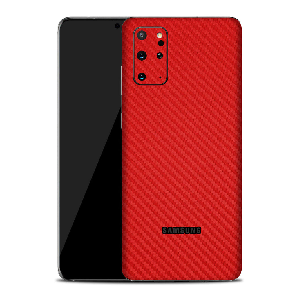 Samsung Galaxy S20 Plus Red Carbon Fibre Skins
