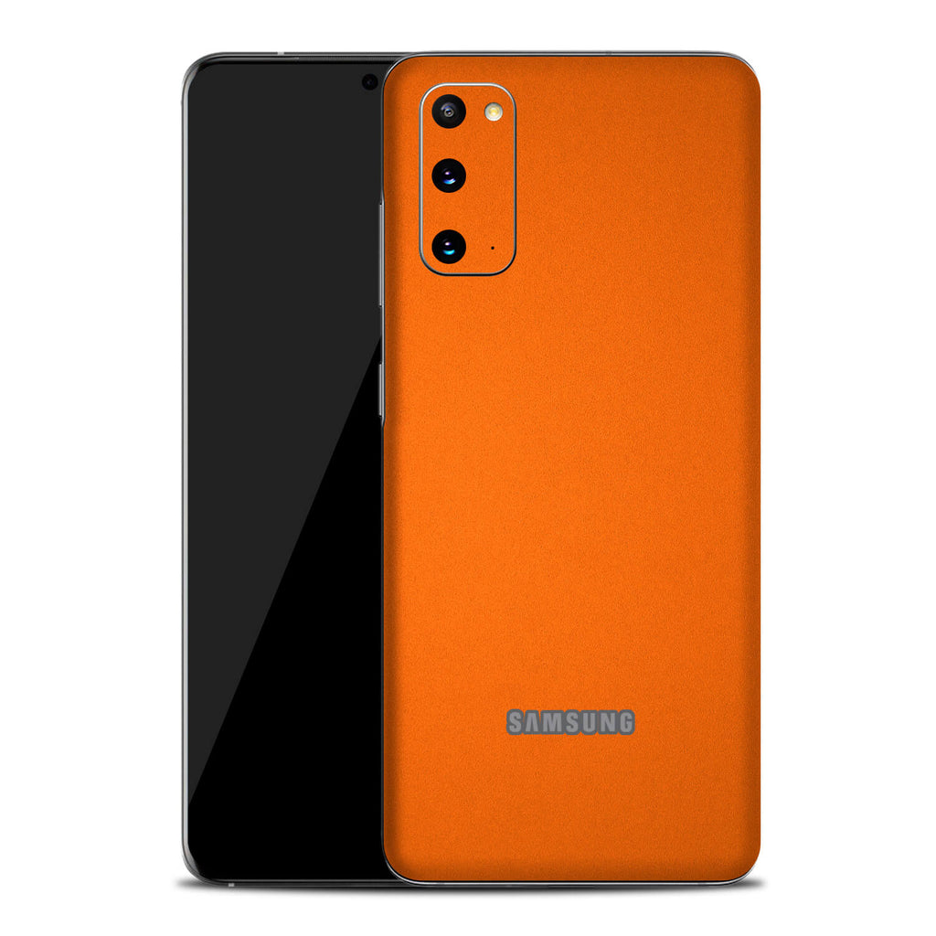 Samsung Galaxy S20 Textured Matt Orange Skins