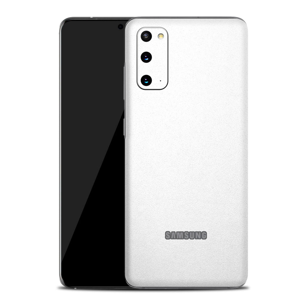 Samsung Galaxy S20 Textured Matt White Skins