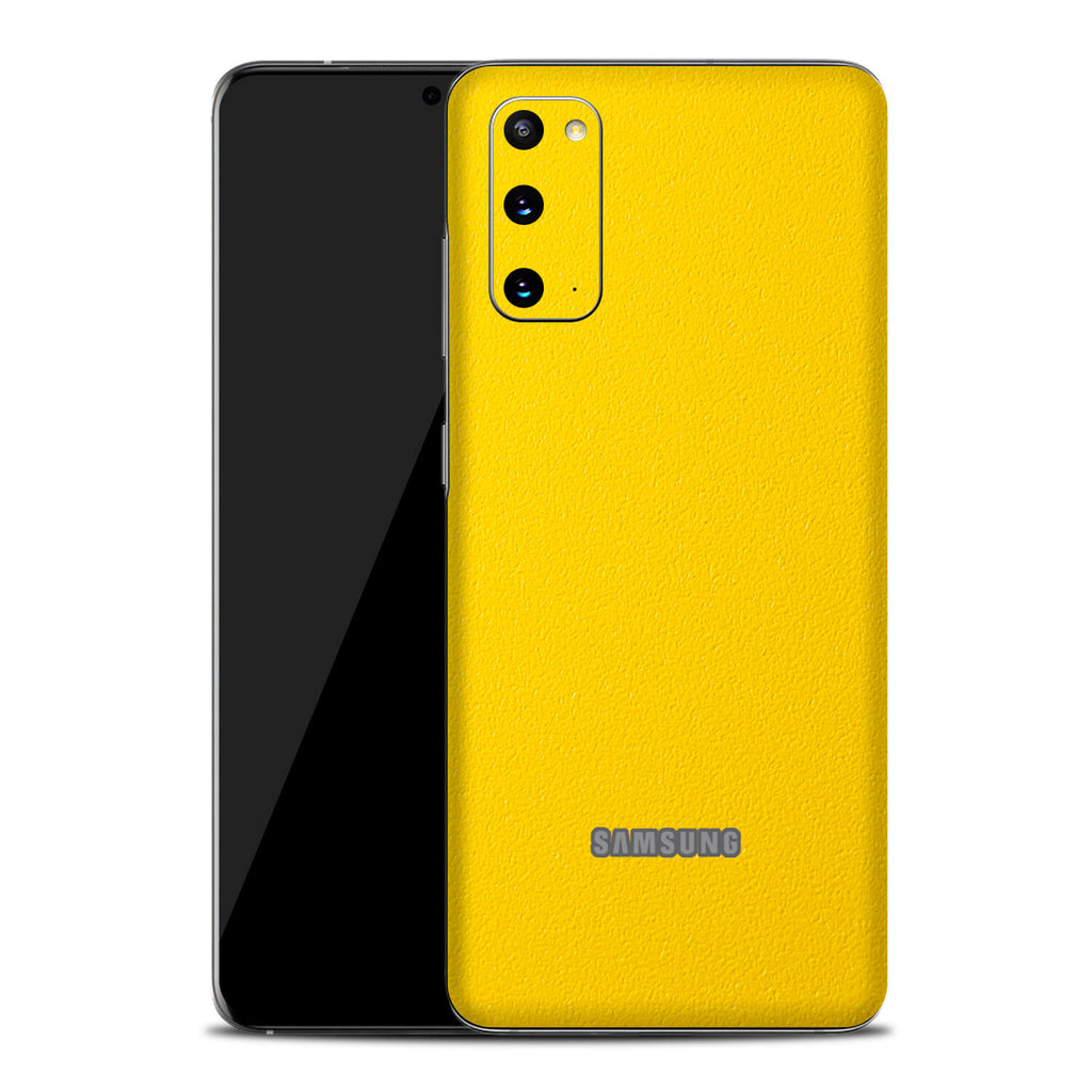 Samsung Galaxy S20 Textured Matt Yellow Skins