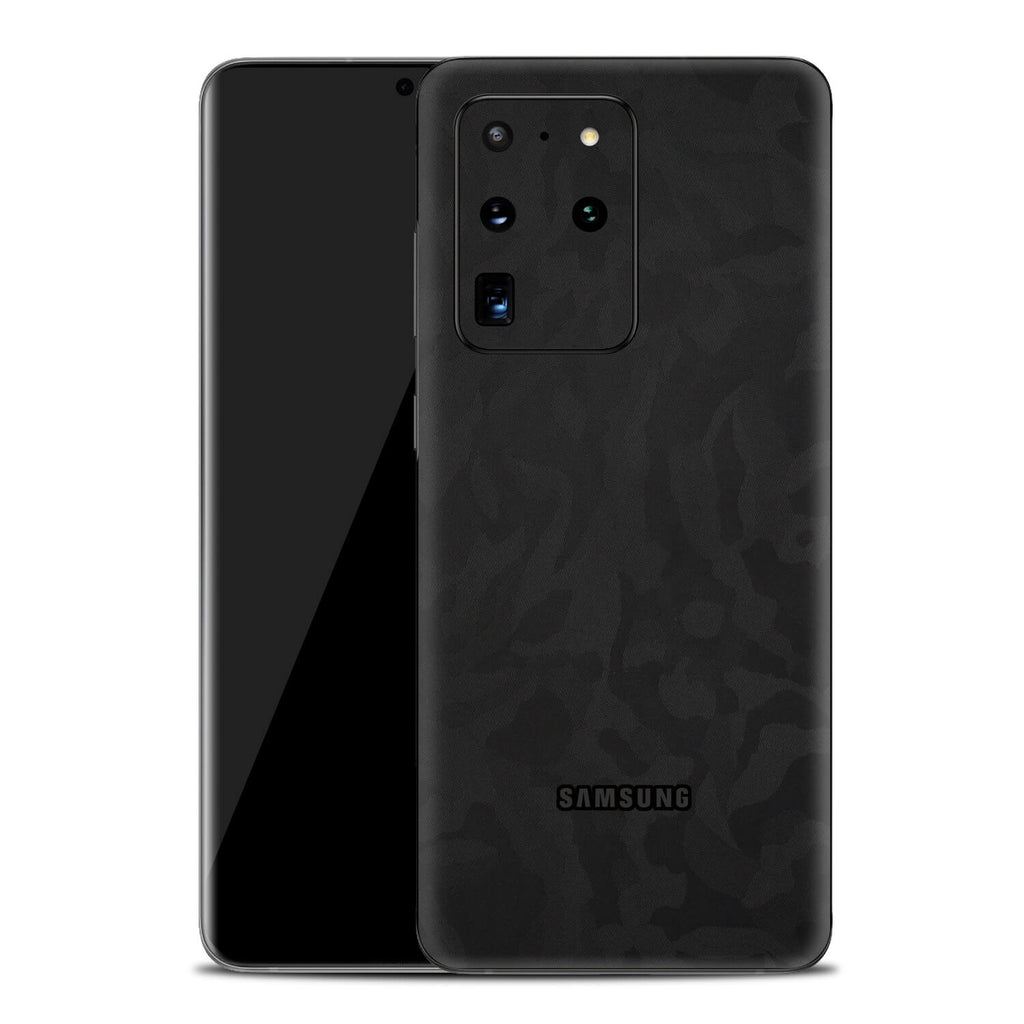 Samsung Galaxy S20 Ultra Black Camo Skins