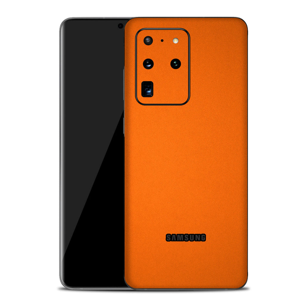 Samsung Galaxy S20 Ultra Textured Matt Orange Skins