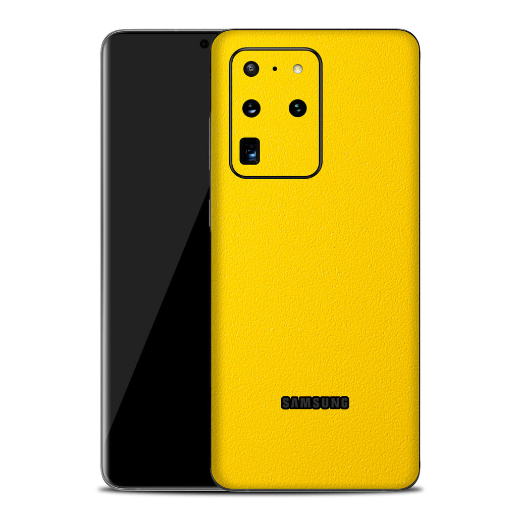 Samsung Galaxy S20 Ultra Textured Matt Yellow Skins