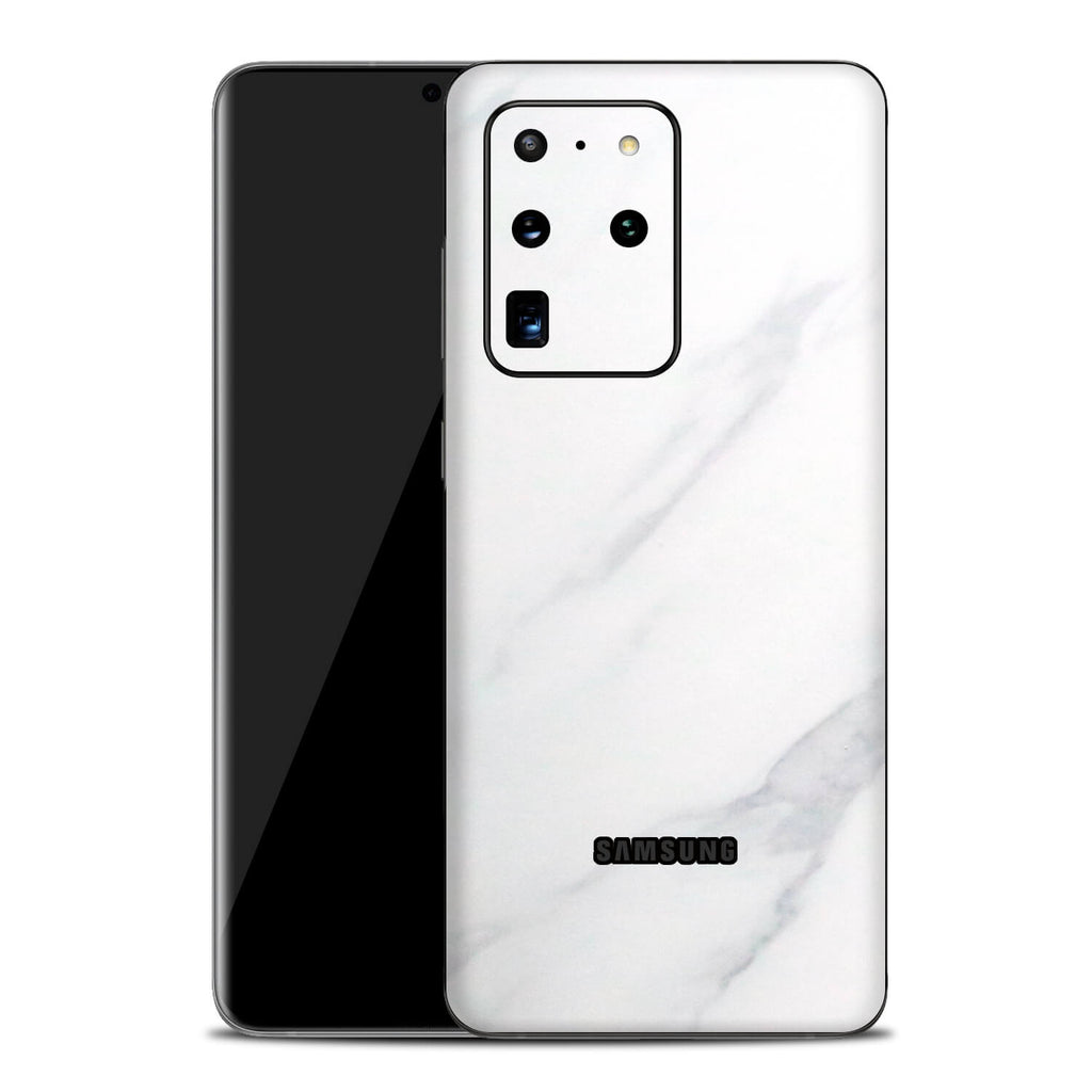 Samsung Galaxy S20 Ultra White Marble Skins