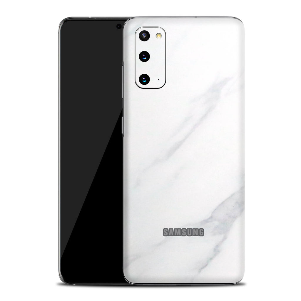 Samsung Galaxy S20 White Marble Skins