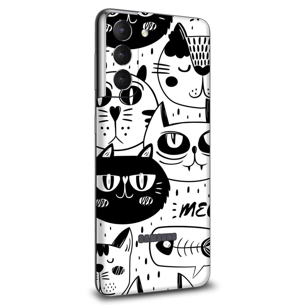 Samsung Galaxy S21 Doodles cat skins