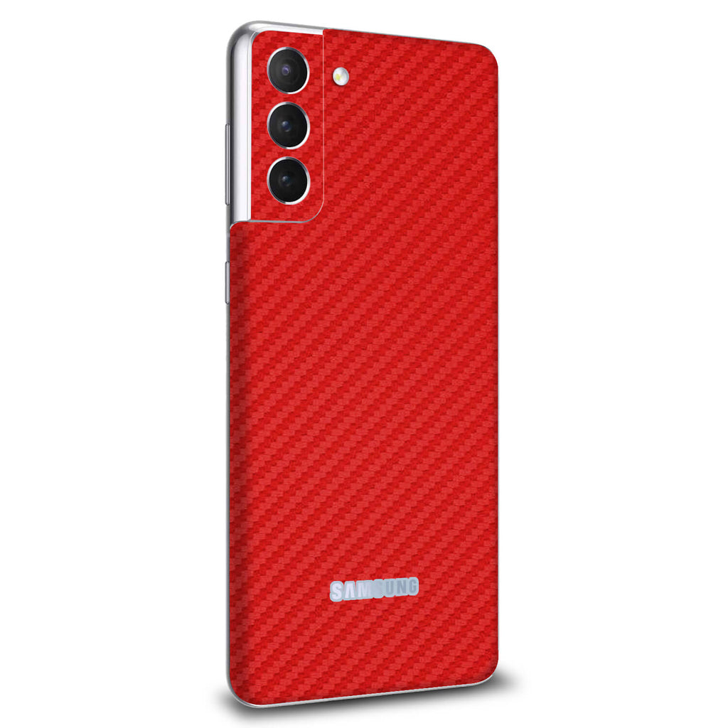 Samsung Galaxy S21 Plus Red Carbon Fibre Skins