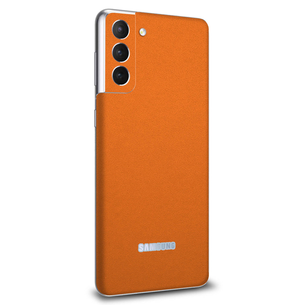 Samsung Galaxy S21 Plus Textured Matt Orange Skins