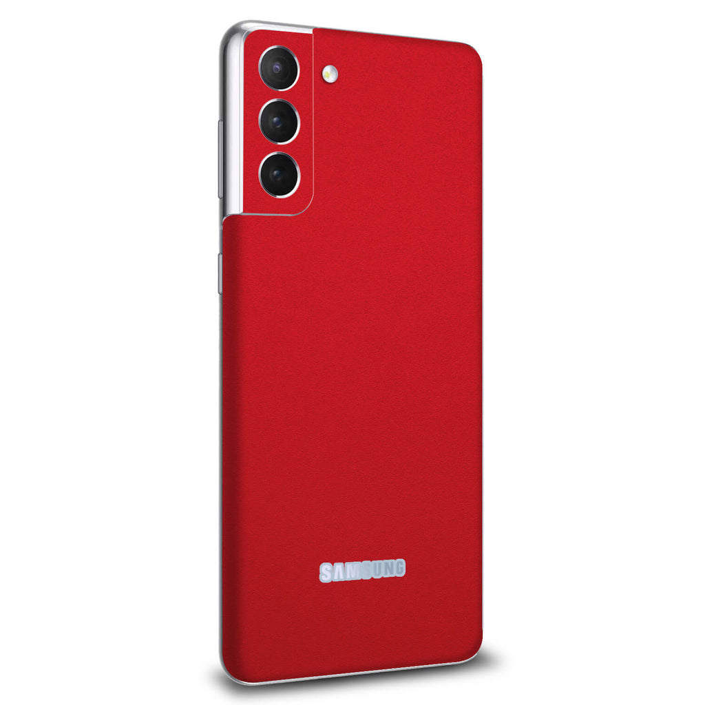 Samsung Galaxy S21 Plus Textured Matt Red Skins