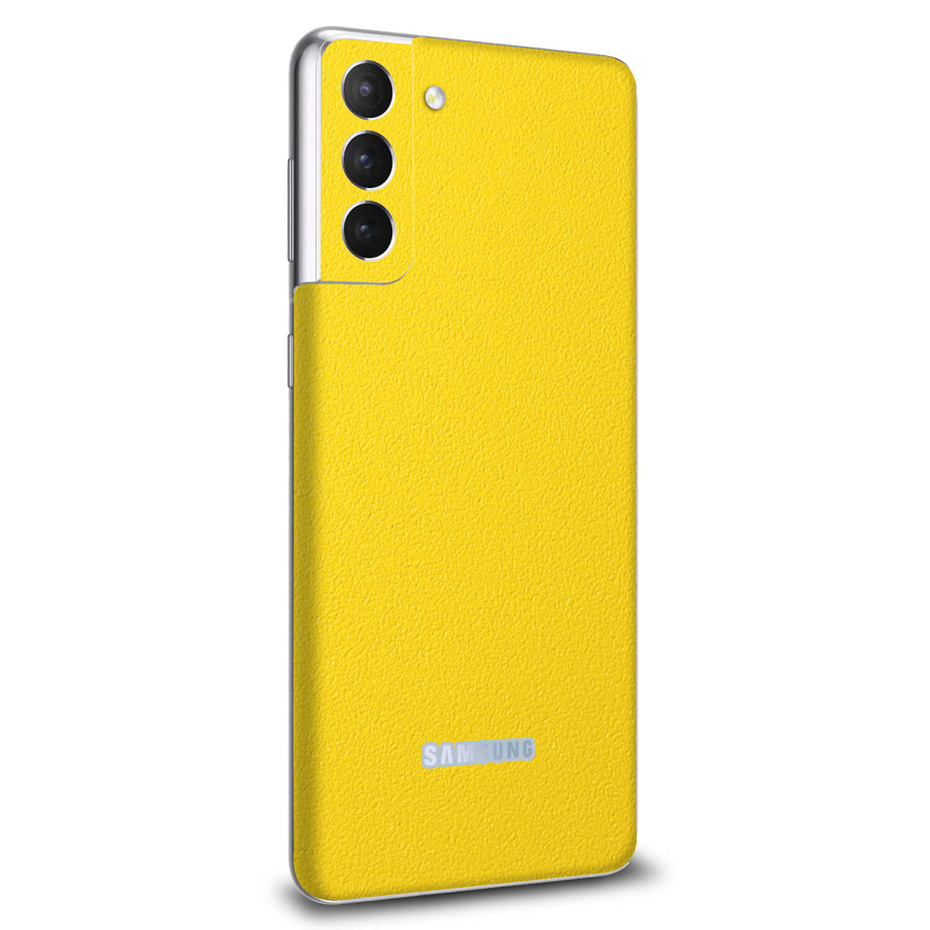 Samsung Galaxy S21 Plus Textured Matt Yellow Skins